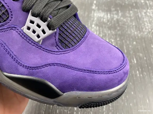 Rep Kickmax Air 4 x Travis Scott Suede Purple Jordan 0509